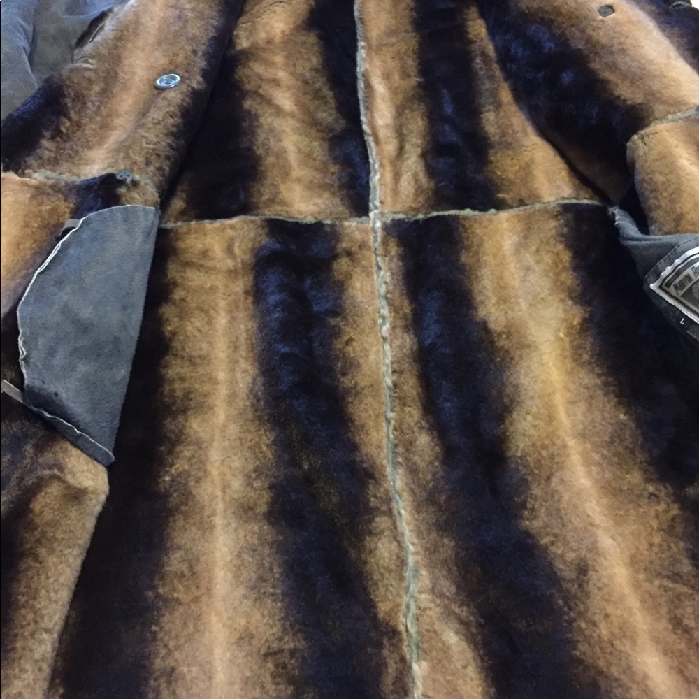 Marvin Richards Blue and Brown Women's Coat - Picture 7 of 8